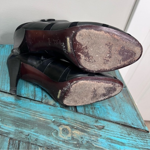 Cole Haan Nike Air Black Sawyer Air Short Heeled Boot Size 9.5 High Heel Classic - Picture 7 of 13